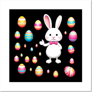 Easter design bunny funny eggs Posters and Art